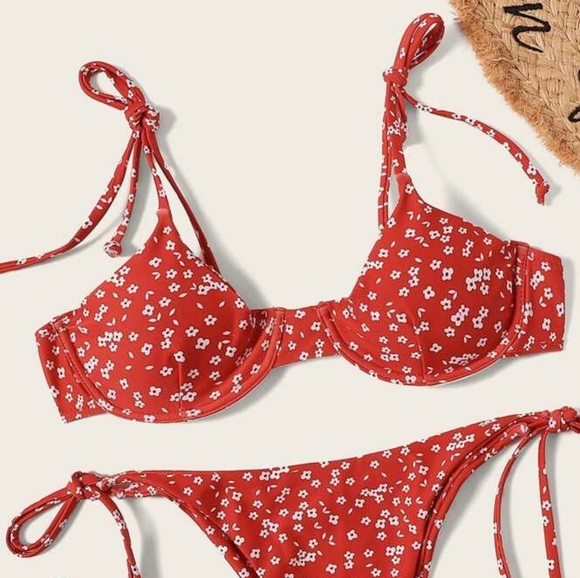 floral underwire bikini